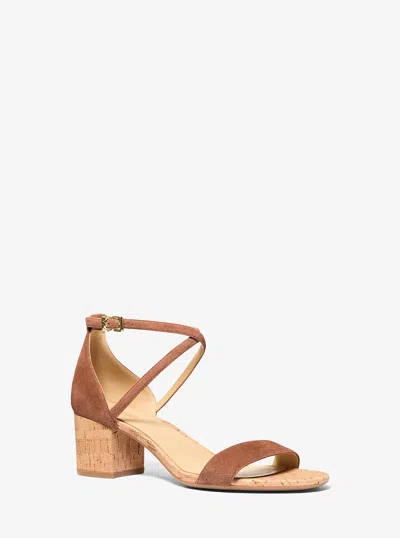 Michael Kors Serena Flex Suede Sandal In Brown