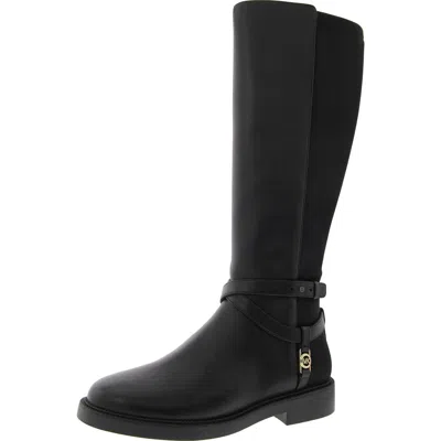 Michael Kors Sg224f Womens Zipper Manmade Knee-high Boots In Black