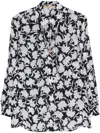 Michael Kors Shadow Fleur Top In Multi