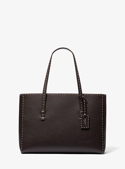Michael Kors Sharon Hand-stitched Pebbled Leather Tote Bag