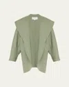 Michael Kors Shawl Clutch Coat Double-faced Plush Wool In Multi