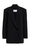 Michael Kors Shawn Wool Broadcloth Blazer In Black