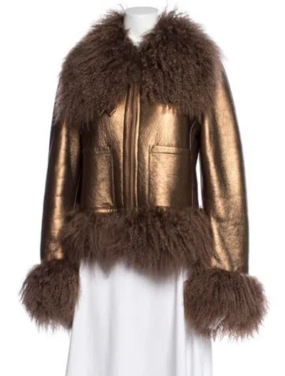 Pre-owned Michael Kors Shearling Faux Fur Jacket W/ Tags