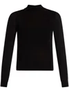 Michael Kors Sheer Mock-neck Sweater In 黑色