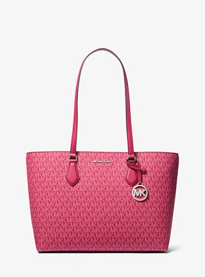 Michael Kors Sheila Large Signature Logo Tote Bag In Red