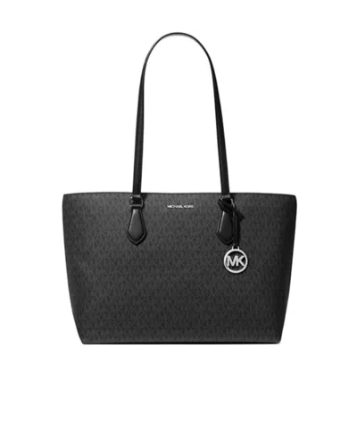 Michael Kors Sheila Large Signature Logo Tote Bag In Black