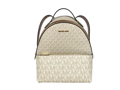 Michael Kors Sheila Medium Pvc Backpack Bookbag In Neutral