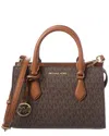Michael Kors Sheila Small Coated Canvas Satchel
