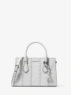 Michael Kors Sheila Small Studded Patchwork And Signature Logo Satchel