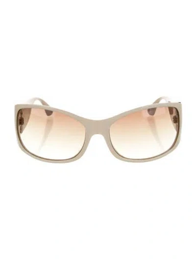 Pre-owned Michael Kors Shield Gradient Sunglasses In Brown