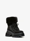 MICHAEL KORS SHILOH EMBELLISHED MIXED-MEDIA BOOT