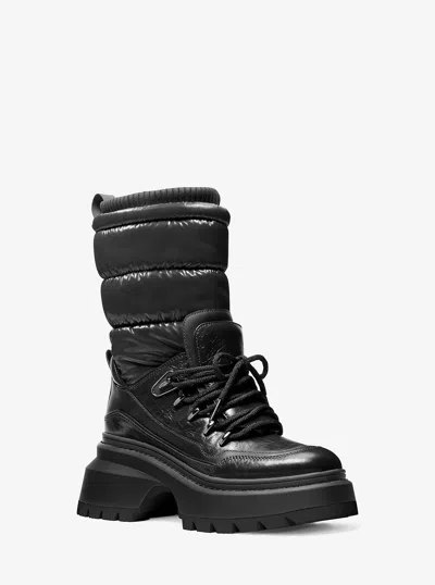 MICHAEL KORS SHILOH MIXED-MEDIA BOOT