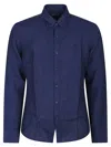 Michael Kors Tailored Shirt With Long Sleeves And Button-down Collar In Blue