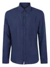 Michael Kors Tailored Shirt With Long Sleeves And Button-down Collar In Blue