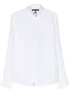 Michael Kors Long Sleeves Linen 2 Pockets Over Shirt In White