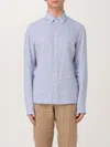 Michael Kors Linen Chambray Button-down Collar Shirt In Navy