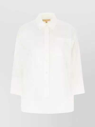 Michael Kors Shirt Stretch Cotton Chest Pocket In White