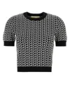 Michael Kors Embroidered Stretch Viscose Blend Sweater In Multi