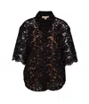 Michael Kors Floral Lace Shirt In Black