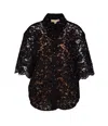 Michael Kors Floral Lace Shirt In Black