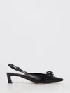 Michael Kors Jaden Kitten Sling Pumps In Black Leather In Black