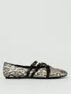 Michael Kors Indy Snake Embossed Leather Ballet Flat