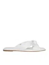 Michael Kors Open-toed Flat-bottomed Sandals In White