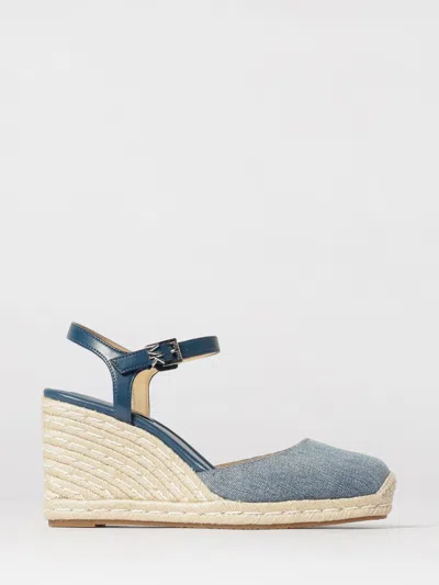 Michael Kors Kenzie Buckle-fastening Wedge Sandals In Blue
