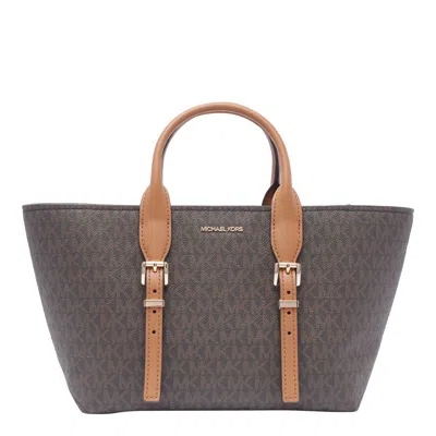 Michael Kors Shopping Bag In Brown In Marrone E Beige