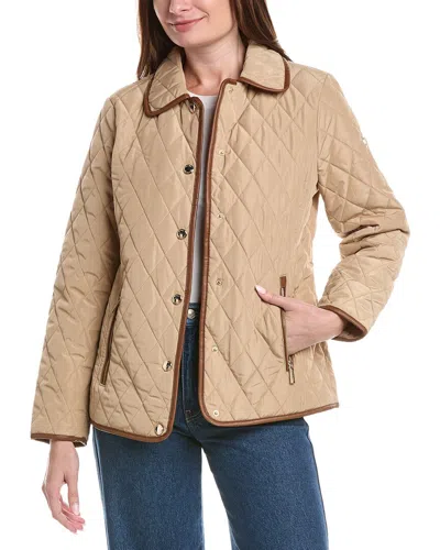 Michael Kors Short Quilt Jacket In Brown