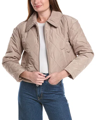 Michael Kors Short Quilt Jacket In Brown