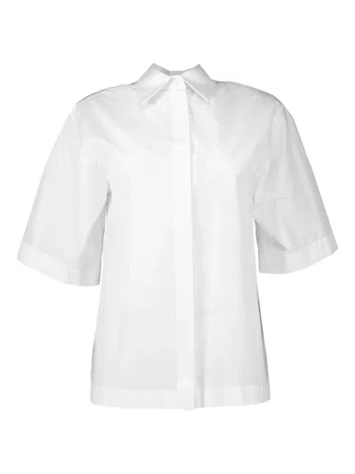 Michael Kors Short-sleeve Button-up Shirt In White