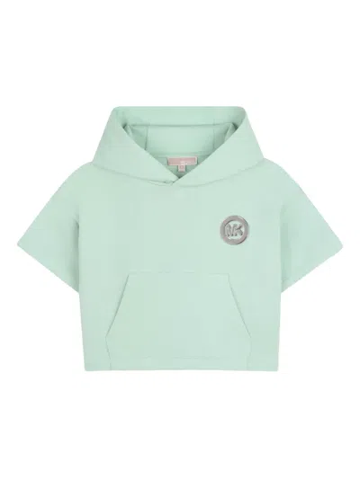 Michael Kors Kids' Short-sleeve Hoodie In Green