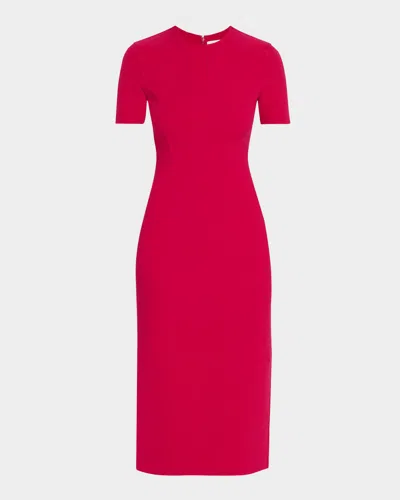 MICHAEL KORS SHORT-SLEEVE MIDI SHEATH DRESS