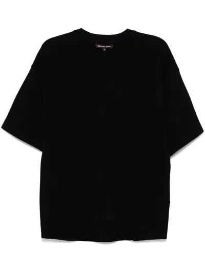 Michael Kors Short-sleeved Jumper In Black
