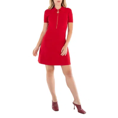 Michael Kors Short-sleeved Logo Zip Dress, Size Small