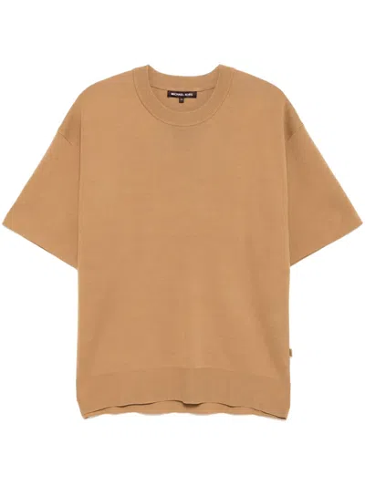 Michael Kors Short-sleeved Sweatshirt In Brown