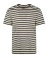 Michael Kors Crew Neck Striped T-shirt In Gray