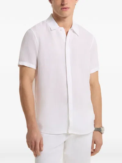 Michael Kors Short-sleeve Classic-fit Shirt In White