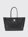 Michael Kors Hammered Leather Shopper In Black