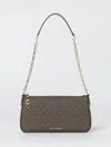 Michael Kors Empire Medium-sized Chain Link Shoulder Bag In Brown