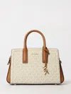 Michael Kors Small Canvas Laila Handbag With Gold-tone Hardware In White