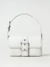 Michael Kors Colby Medium Leather Shoulder Bag In White