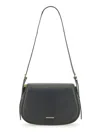 Michael Kors Leather Moore Shoulder Bag In Black