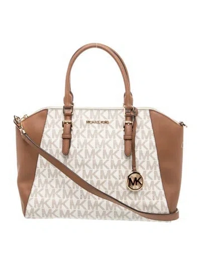 Pre-owned Michael Kors Shoulder Bag In White