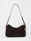 Michael Kors Nolita Medium Nubuck Convertible Shoulder Bag In Black