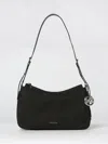Michael Kors Nolita Medium Nubuck Convertible Shoulder Bag In Black