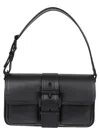 Michael Kors Shoulder Bag With Adjustable Strap And Front Pockets In Black