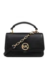 Michael Kors Logo-plaque Leather Tote Bag In Black