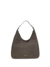 Michael Kors Nolita Large Nubuck Shoulder Bag In Brown